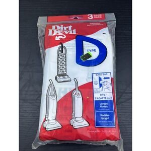 Dirt Devil Type D Upright Vacuum Paper Bags 3 Pack‎